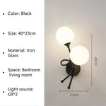 Applique Murale Lumineuse En Transparence Épurée. Black Left / Warm White Chambre