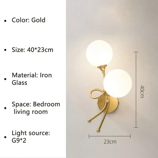 Applique Murale Lumineuse En Transparence Épurée. Gold Left / Natural White Chambre