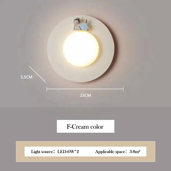Applique Murale Lumineuse Rose Pastel Design. F Couleur Crème / Gradation Rc Chambre