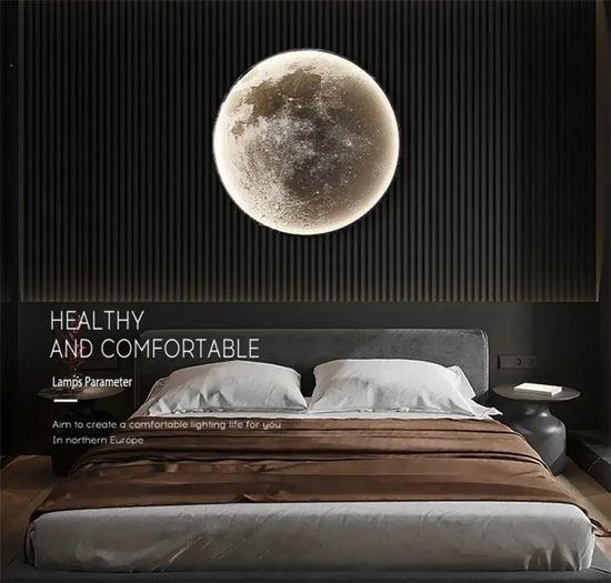 Applique Murale Lune Élégante Luminosité Contemporaine. Chambre