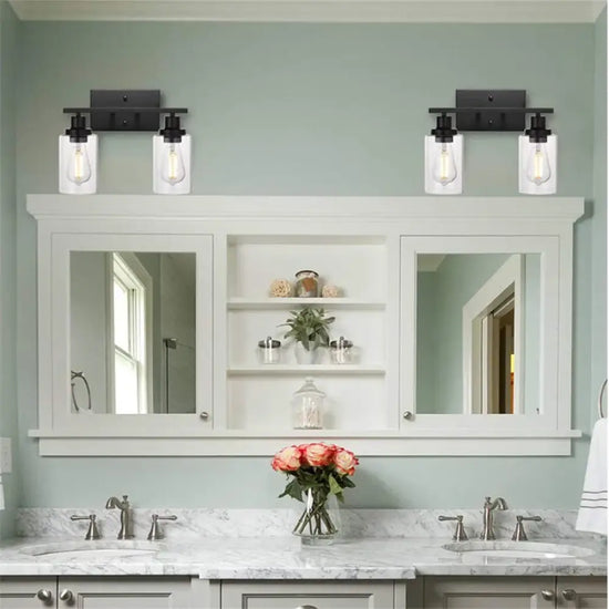 Applique Murale Métal Verre Noire Murale Chambre