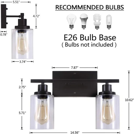 Applique Murale Métal Verre Noire Murale Chambre