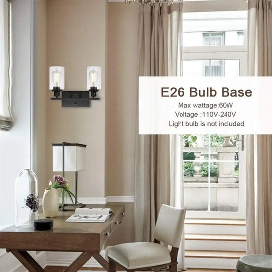 Applique Murale Métal Verre Noire Murale Chambre