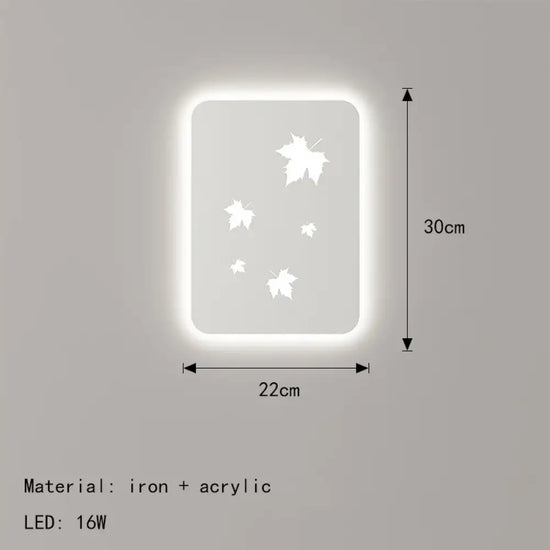 Applique Murale Métallique Automnale Design. Blanc / Gradable Chambre