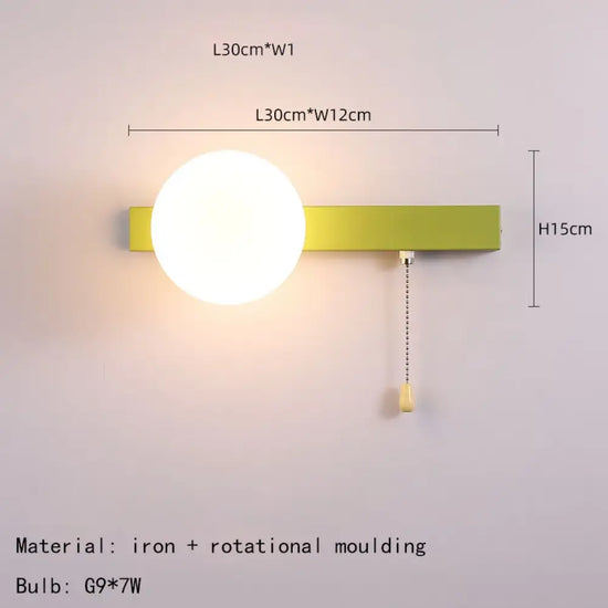 Applique Murale Mini Élégante Design Contemporain. D-Vert / Lumière Blanche 5000K Chambre