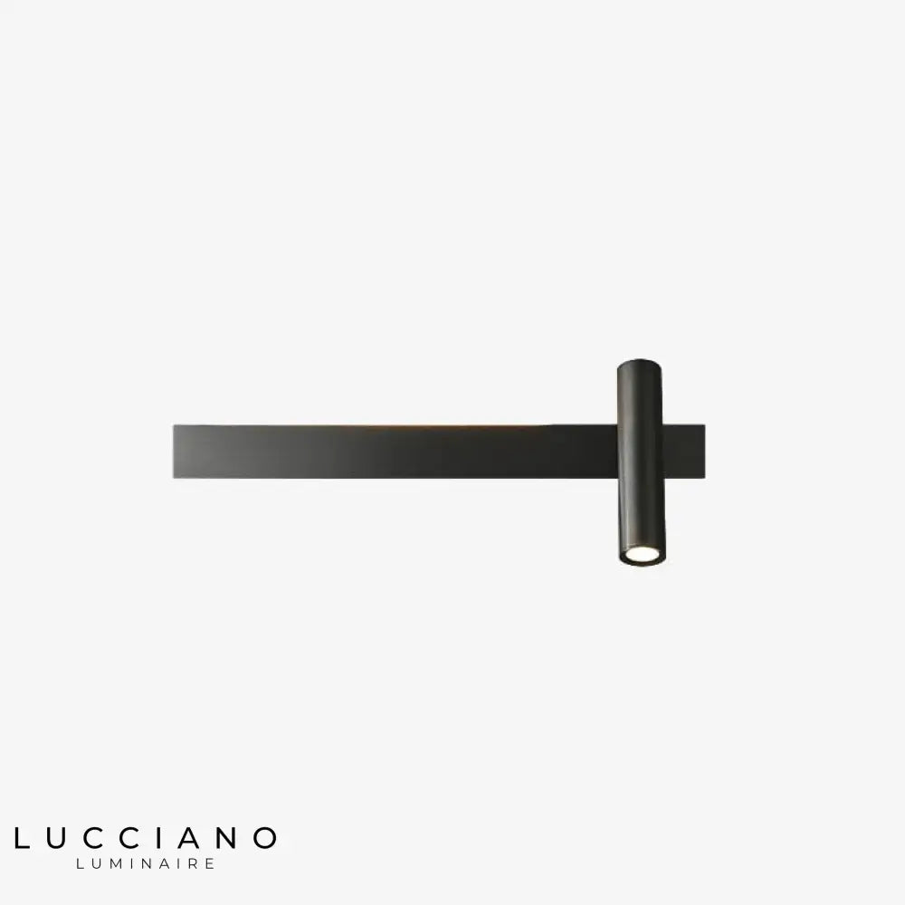 Applique Murale Minimaliste Élégante Design Contemporain Noir - Droite Chambre