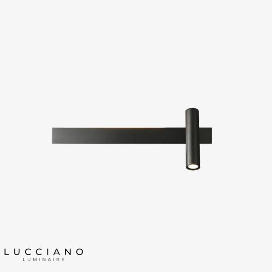 Applique Murale Minimaliste Élégante Design Contemporain Noir - Droite Chambre