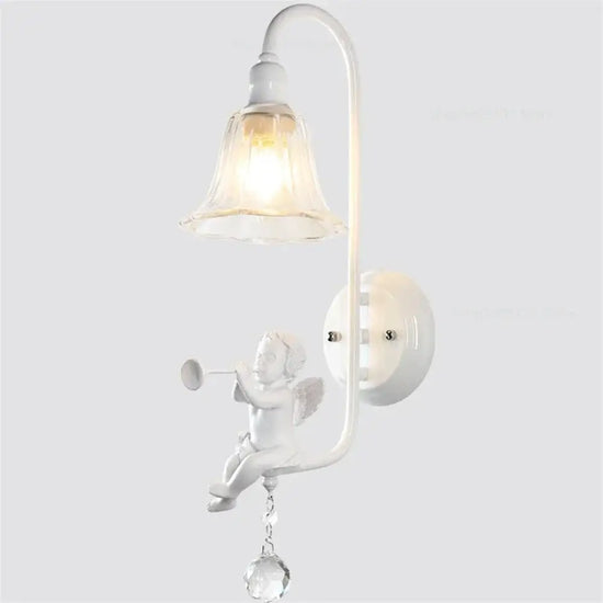 Applique Murale Moderne Ange Lumineux Élégant. Ange Blanc C Chambre