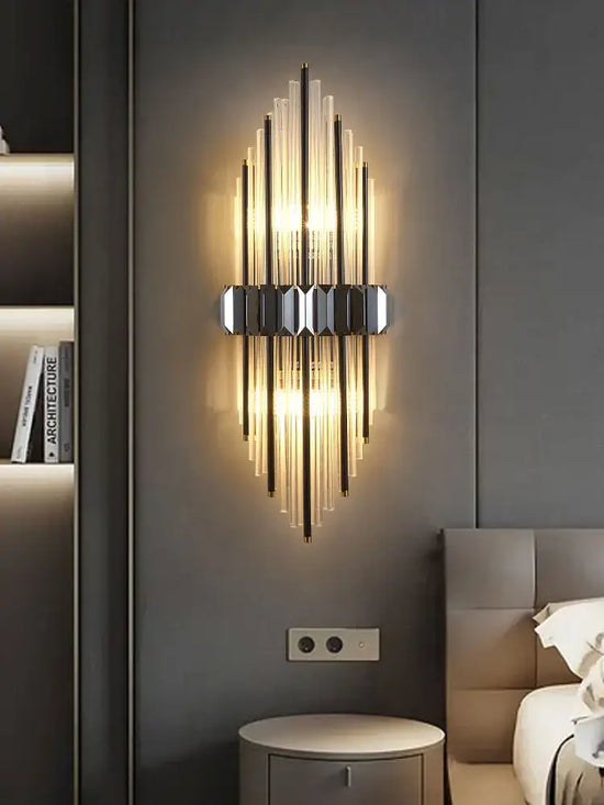 Applique Murale Moderne Design Élégant Cristaux. Chambre