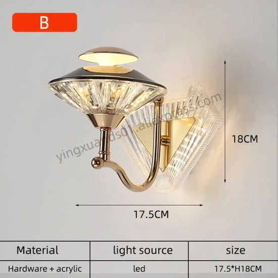 Applique Murale Moderne Design Élégant Et Lumineux B / Lumière Blanche Chambre