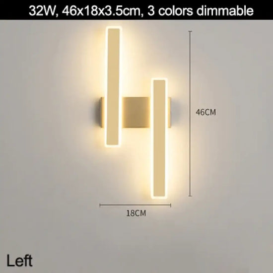 Applique Murale Moderne Design Élégant Lumineux 11 / 3 Couleurs À Intensité Variable Chambre