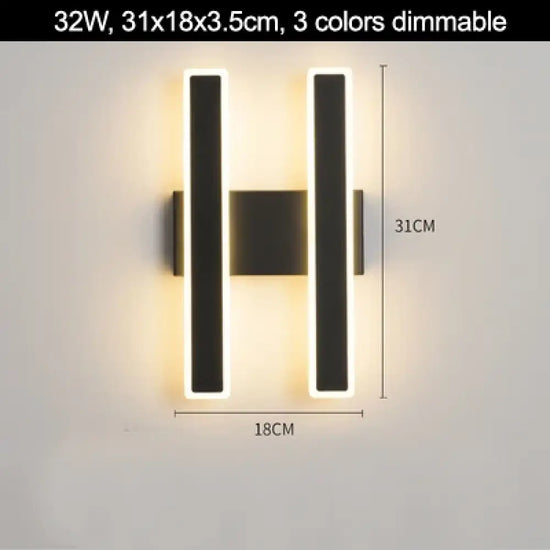 Applique Murale Moderne Design Élégant Lumineux 5 / 3 Couleurs À Intensité Variable Chambre