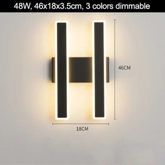 Applique Murale Moderne Design Élégant Lumineux 6 / 3 Couleurs À Intensité Variable Chambre