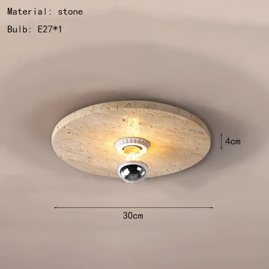 Applique Murale Moderne Design Élégant Pierre. Diamètre 30Cm / Lumière Blanche Chambre