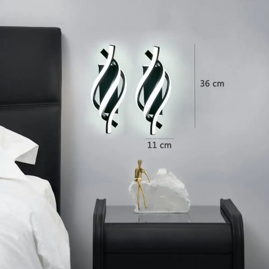 Applique Murale Moderne Design Épuré Led 2Pc-H / Lumière Chaude Chambre