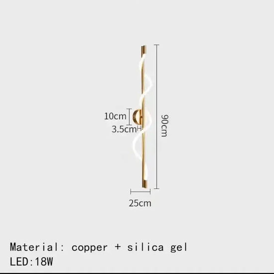 Applique Murale Moderne Design High-Tech Élégant 90Cm-Or / Atténuation Chambre