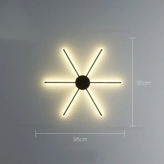 Applique Murale Moderne Design Lumineux Contemporain. B 6 Lumière Grande / Lumière Chaude Chambre