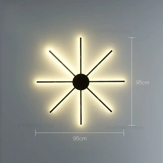 Applique Murale Moderne Design Lumineux Contemporain. B 8 Grand Feu / Lumière Chaude Chambre