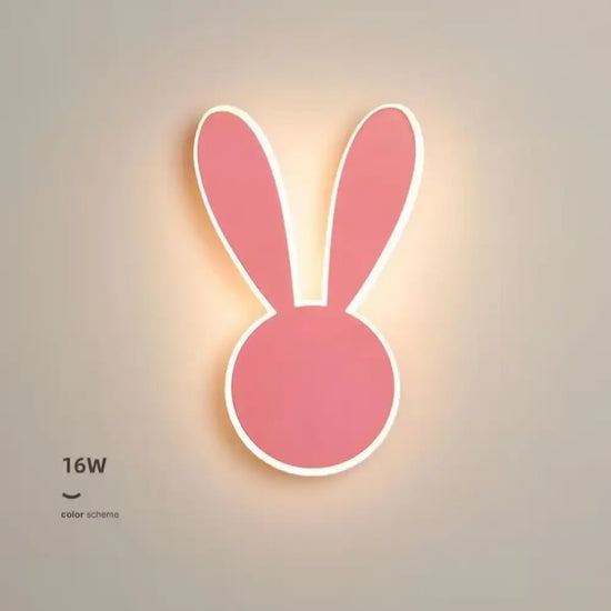Applique Murale Moderne Disney Chambre Kids Lapin-Rose / Lumière Tricolore