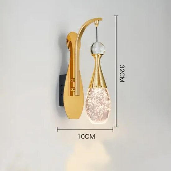 Applique Murale Moderne Élégante Cristal Scandinave K / Chine Lumière Neutre Chambre