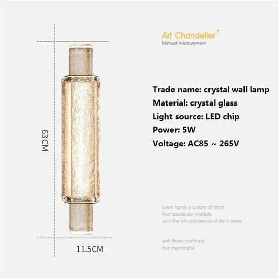 Applique Murale Moderne Élégante Design Cristal Luxe Chambre