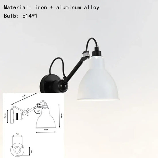 Applique Murale Moderne Élégante Design Noir Métal S-Blanc / Pas De Prise Lumière Chaude Chambre