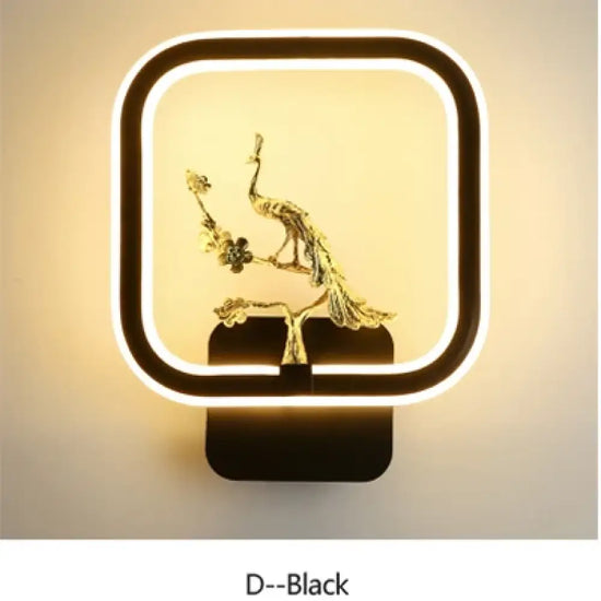 Applique Murale Moderne Élégante Design Tendance Lumineuse D Noir / Chine Blanc Froid