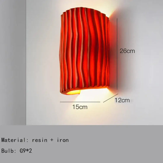 Applique Murale Moderne Élégante Et Polyvalente Rouge / Blanc Froid (5 500-7 000 K). Chambre