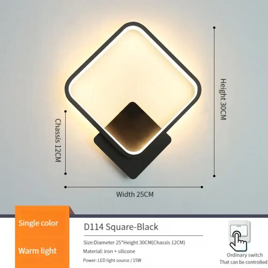 Applique Murale Moderne Élégante Lumineuse Design. Rond-00Cm / Gradation Rc Chambre