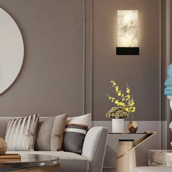 Applique Murale Moderne Élégante Marbre Blanc. Chambre