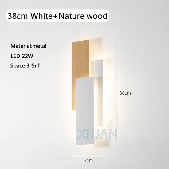 Applique Murale Moderne Et Élégante Scandinave 38 Cm Blanc / 3 Températures De Couleur Chambre