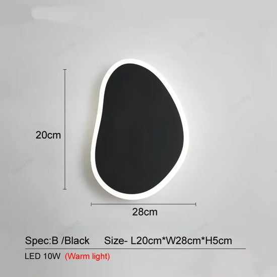 Applique Murale Moderne Lumineux Design Chic B-Noir-Lumière Chaude Applique Chambre
