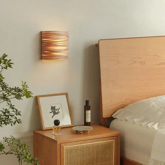 Applique Murale Nordique Déco Design Scandinave Bois Chambre