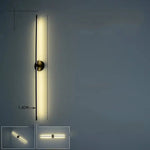 Applique Murale Nordique Déco Minimaliste Tendance Élégante Noir / 100 Cm Blanc Froid