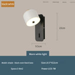 Applique Murale Nordique Design Élégant Minimaliste Blanc-Noir Chaud / 7W Chambre