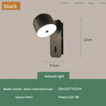Applique Murale Nordique Design Élégant Minimaliste Naturel-Noir / 7W Chambre