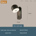 Applique Murale Nordique Design Élégant Minimaliste Noir Chaud / 7W Chambre