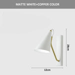 Applique Murale Nordique Élégante Design Minimaliste Blanc Chambre