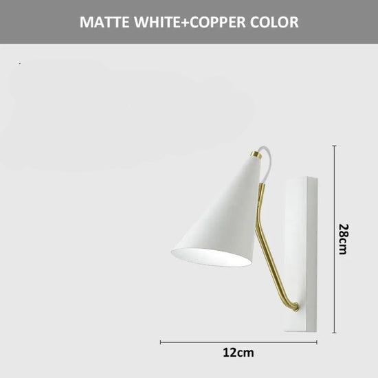 Applique Murale Nordique Élégante Design Minimaliste Blanc Chambre