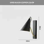 Applique Murale Nordique Élégante Design Minimaliste Noir Chambre