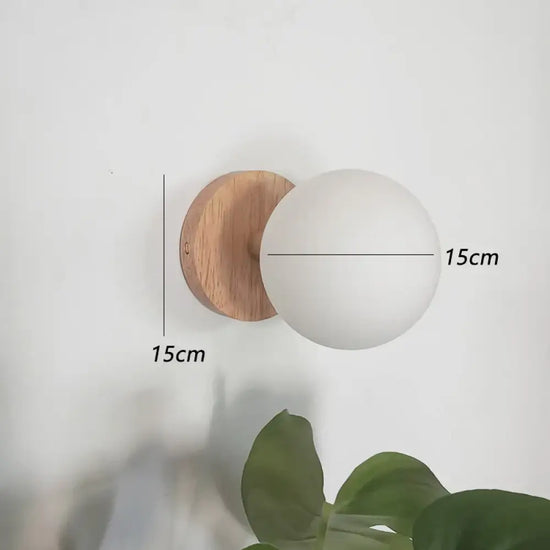 Applique Murale Nordique Élégante Et Minimaliste. 15Cm-Blanc Laiteux 1 Chambre