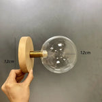 Applique Murale Nordique Élégante Et Minimaliste. Verre Transparent 12 Cm 1 Chambre