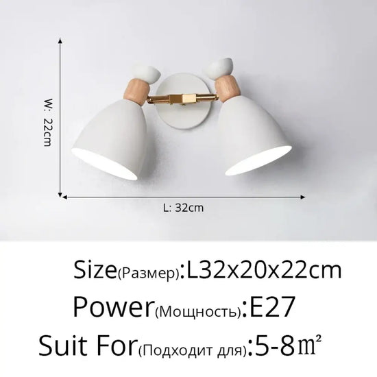 Applique Murale Nordique Élégante Minimaliste Design B Blanc L32X20Cm / Froid (5 500-7 000 K).