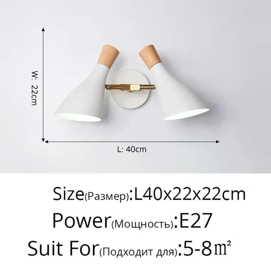 Applique Murale Nordique Élégante Minimaliste Design C Blanc L40X22Cm / Chaud (2700-3500K) Chambre