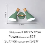 Applique Murale Nordique Élégante Minimaliste Design C Vert L40X22Cm / Blanc Froid (5 500-7 000