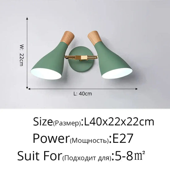 Applique Murale Nordique Élégante Minimaliste Design C Vert L40X22Cm / Blanc Froid (5 500-7 000