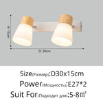 Applique Murale Nordique Élégante Minimaliste Design Style A 2 Têtes / Blanc Chaud (2700-3500K)