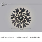 Applique Murale Nordique Luminaire Design Épuré. D-Noir-Grand / 3 Couleurs Chambre