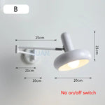 Applique Murale Nordique Pivotante Moderne Élégante B Interrupteur Mural / Lumière Blanche Chambre