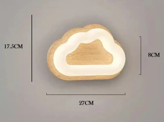 Applique Murale Nuage Bois